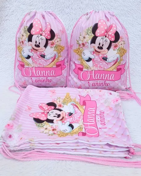 Mochila Saco Personalizada Lembrancinha de Festa Infantil