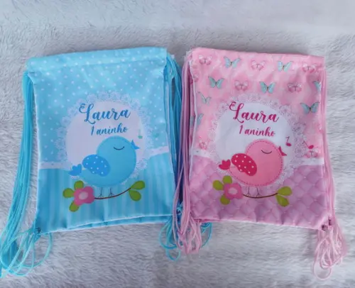 Mochila Saco Personalizada Jardim Encantado