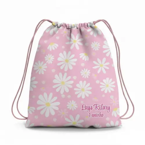 Mochila Saco Personalizada Margaridas