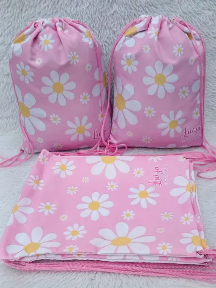 Mochila Saco Personalizada Margaridas