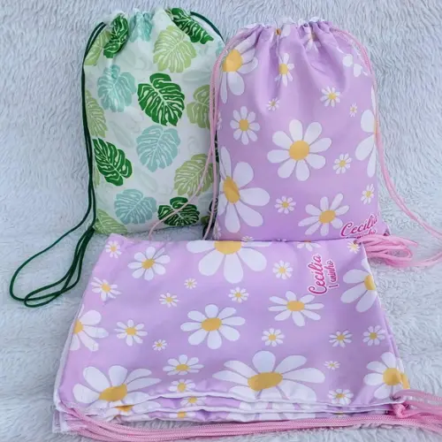 Mochila Saco Personalizada Margaridas
