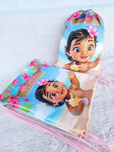 Mochila Saco Personalizada Moana Baby