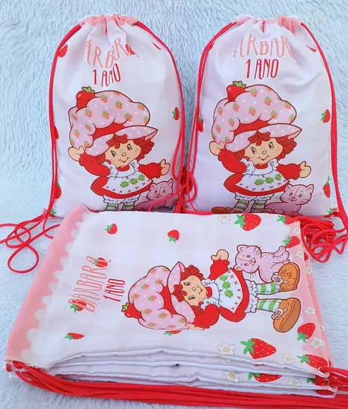 Mochila Saco Personalizada Moranguinho