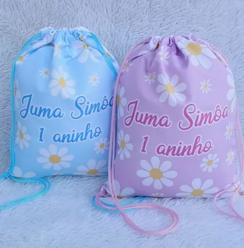 Mochila Saco Personalizada Margaridas