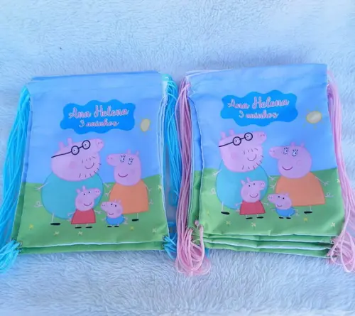 Mochila Saco Personalizada Pig