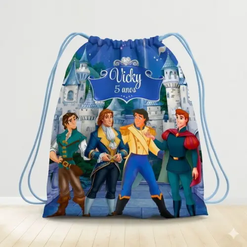 Mochila Saco Personalizada Princesas