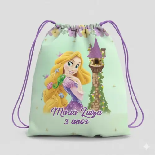 Mochila Saco Personalizada Rapunzel