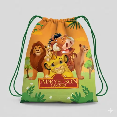 Mochila Saco Personalizada Rei Leão