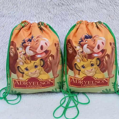 Mochila Saco Personalizada Rei Leão