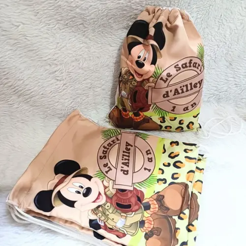 Mochila Saco Personalizada Safari do Mickey