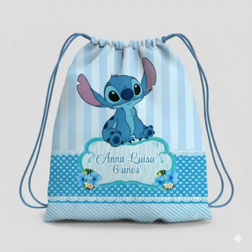 Mochila Saco Personalizada Stitch