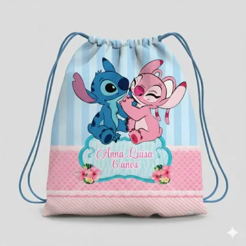 Mochila Saco Personalizada Stitch