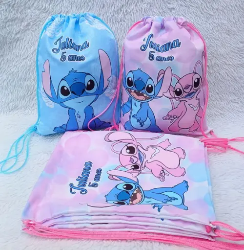 Mochila Saco Personalizada Stitch