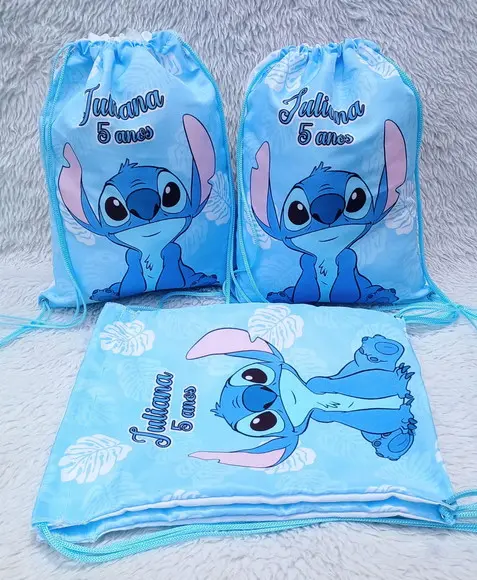 Mochila Saco Personalizada Stitch