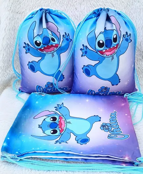 Mochila Saco Personalizada Stitch