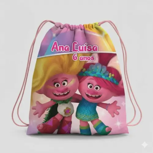 Mochila Saco Personalizada Trolls