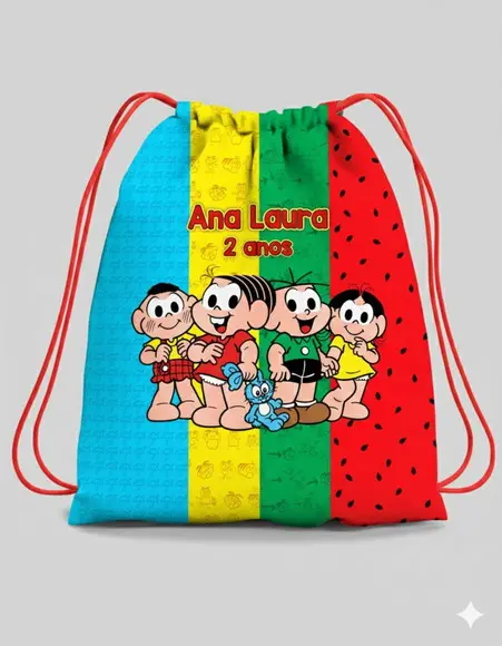 Mochila Saco Personalizada Turma da Monica