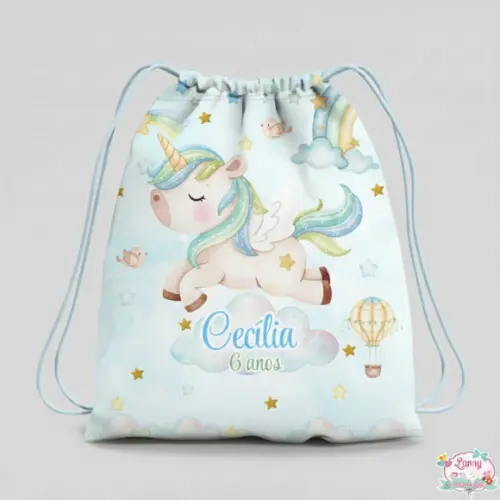 Mochila Saco Personalizada Unicornio