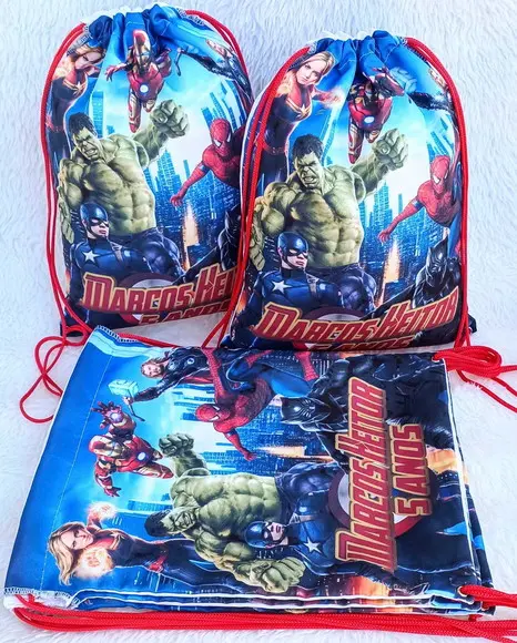 Mochila Saco Personalizada Vingadores