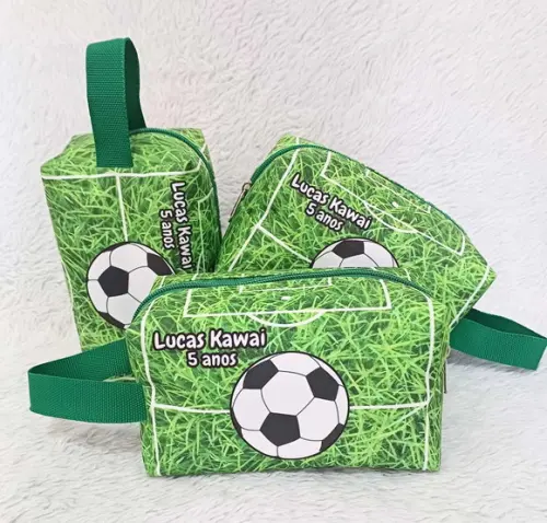 Necessaire Box Personalizada Tema Infantil Futebol