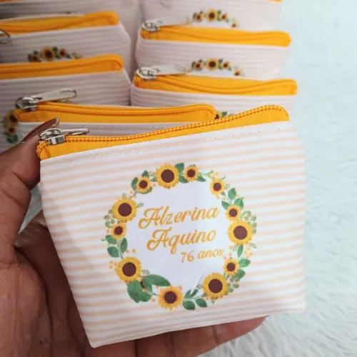 Porta Moeda Personalizado Girassol