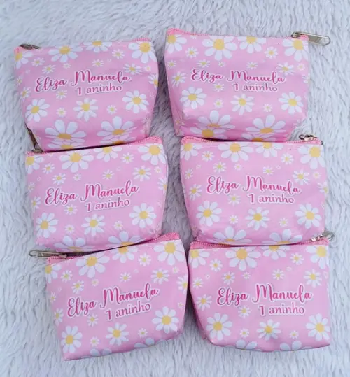 Porta Moeda Personalizado Jardim das Margaridas