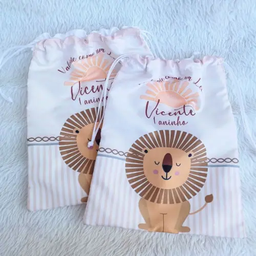 Saquinho Personalizado Valente Como Leão