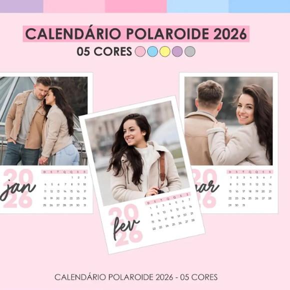 Arquivo de Corte Calendário Polaroid 2026