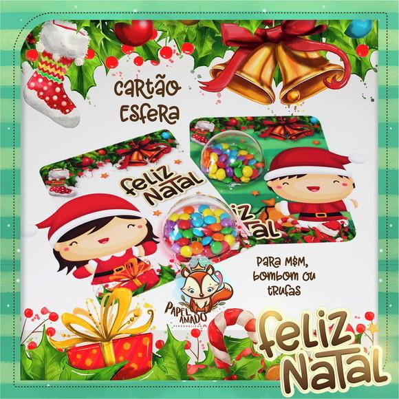 Arquivo de Corte Cartão Esfera Natal( Pague 1 e Leve 5 )