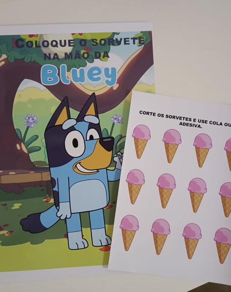 Arquivo de Corte Coloque o Sorvete na Mão da Bluey