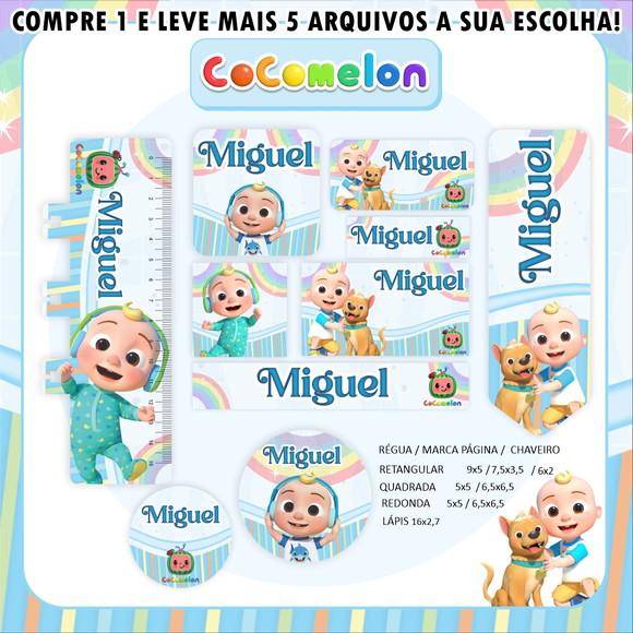 Arquivo de Corte Etiqueta Escolar Cocomelon
