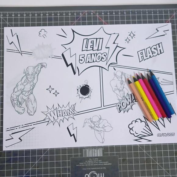 Arquivo de Corte Jogo Americano para Colorir Flash