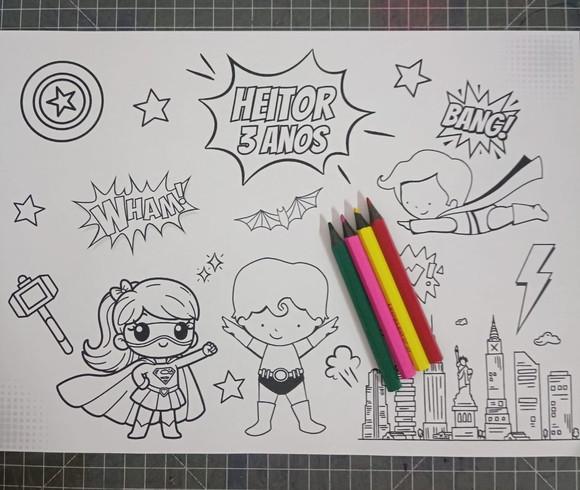 Arquivo de Corte Jogo Americano Super Heróis