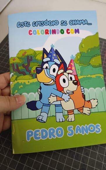 Arquivo de Corte Livrinho de Colorir Bluey
