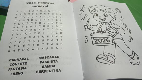 Arquivo de Corte Livro de Colorir Carnaval