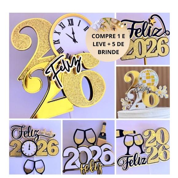 Arquivo de Corte Topos de Bolo 2026 e Ano Novo