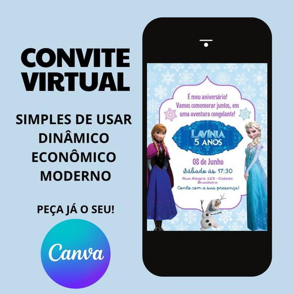 Convite Digital Frozen