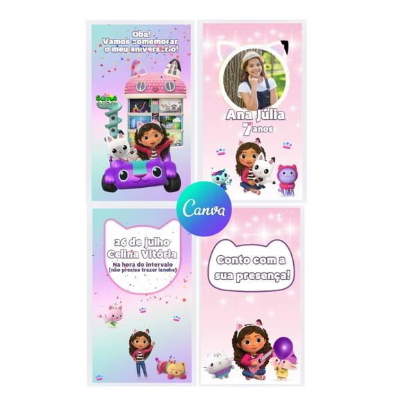 Convite Virtual Animado a Casa Mágica da Gabby