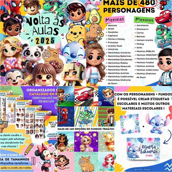 Kit Digital Volta às Aulas 2026- Etiquetas Escolares