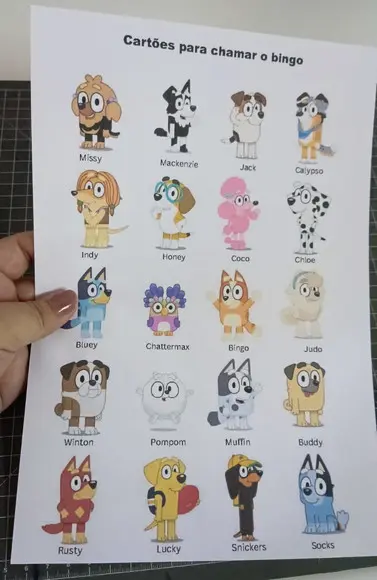 Arquivo de Corte Bingo da Bluey