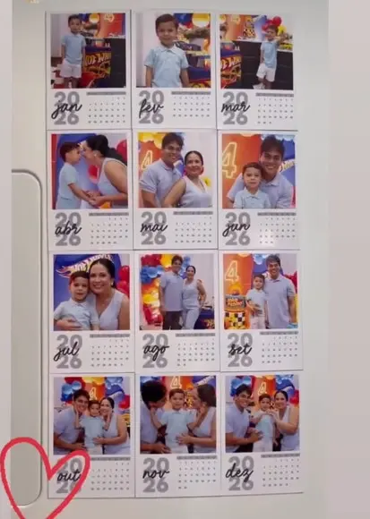 Arquivo de Corte Calendário Polaroid 2026