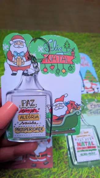 Arquivo de Corte Card com Chaveiro Natal( Pague 1 e Leve 5 )