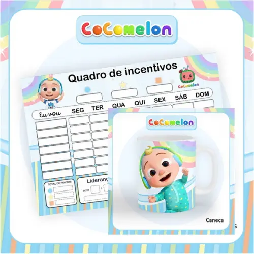 Arquivo de Corte Etiqueta Escolar Cocomelon