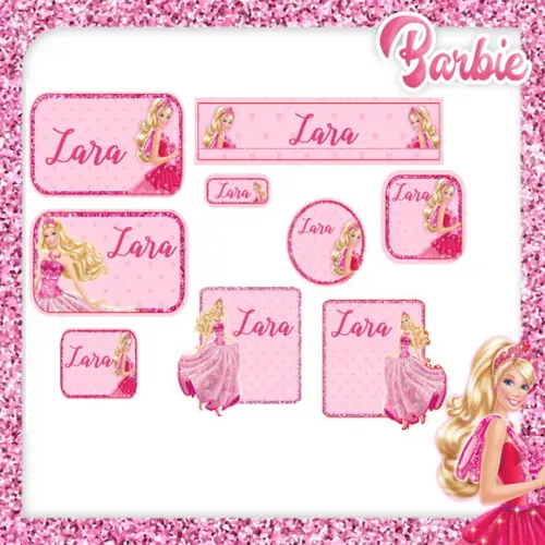 Arquivo de Corte Etiquetas Barbie - Pague 1 e Leve 5