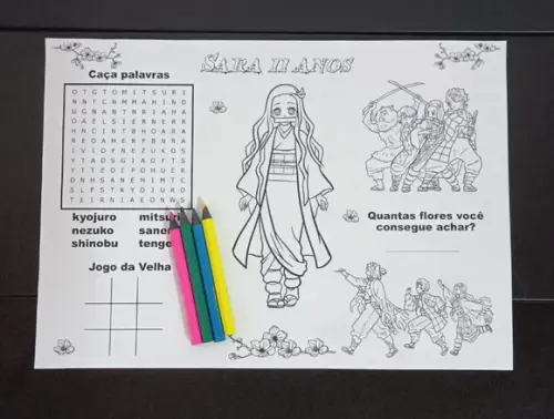 Arquivo de Corte Jogo Americano Nezuko