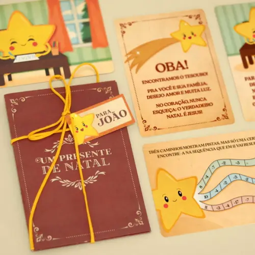 Arquivo de Corte Kit Caça ao Presente de Natal Cristão