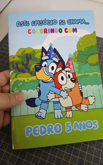 Arquivo de Corte Livrinho de Colorir Bluey