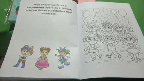 Arquivo de Corte Livro de Colorir Carnaval