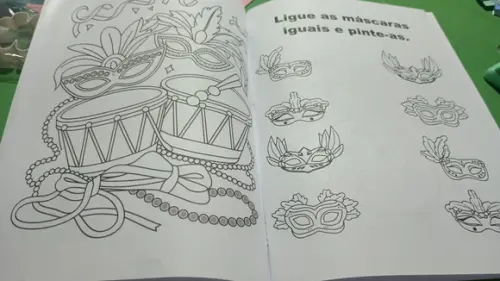 Arquivo de Corte Livro de Colorir Carnaval