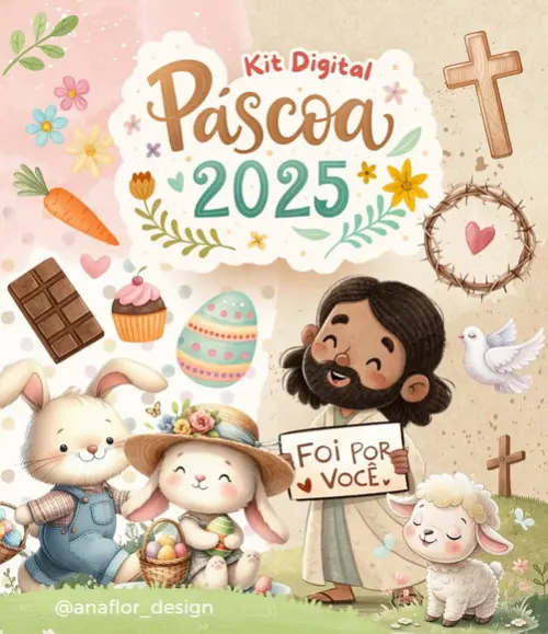Arquivo de Corte Páscoa Coelho e Cristã 2025